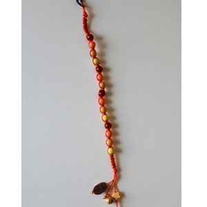 Tangerine Hair wrap macrame